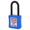 De-Electric Lockout Padlock 38mm Keyed Different Blue