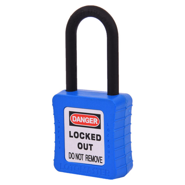 De-Electric Lockout Padlock 38mm Keyed Different Blue