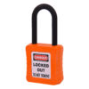 De-Electric Lockout Padlock 38mm Keyed Different Orange Austria