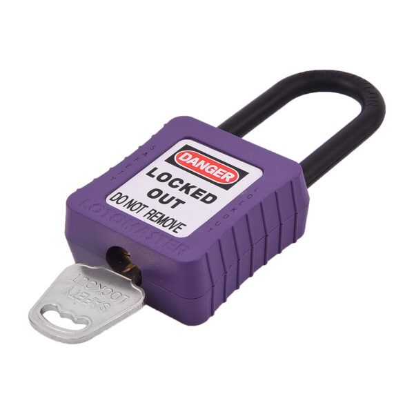 De-Electric Lockout Padlocks 2 Keyed Alike 38mm Violet - Image 3