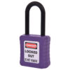 De-Electric Lockout Padlock 38mm Keyed Different Violet