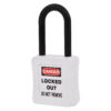 Non Conductive Lockout Padlock 38mm Keyed Different White Turkey