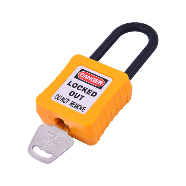 De-Electric Lockout Padlock 38mm Keyed Different Yellow - Image 3