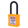 De-Electric Lockout Padlock 38mm Keyed Different Yellow-Germany