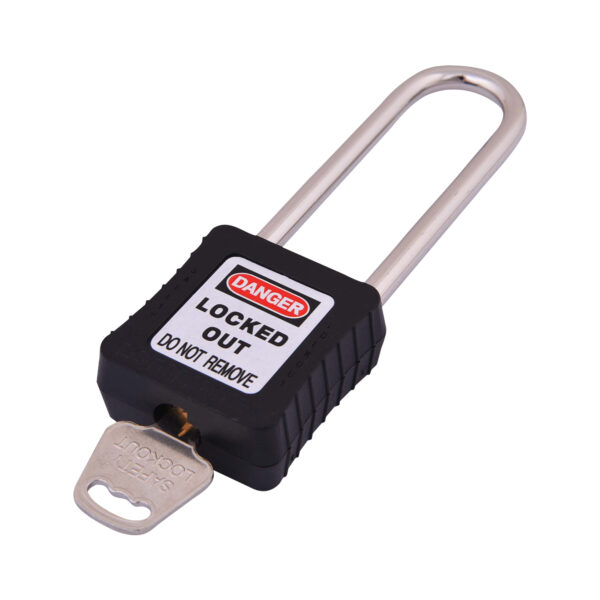 Safety Lockout Padlocks 3 Master Keyed 75mm Black - Image 3