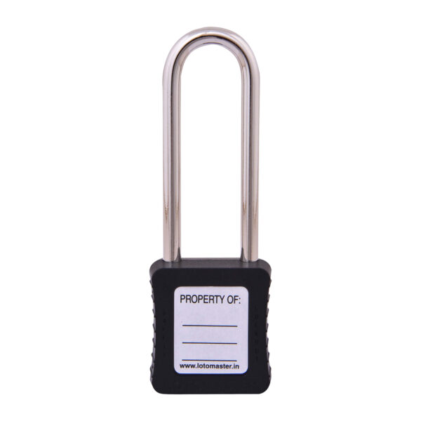 Safety Lockout Padlocks 3 Master Keyed 75mm Black - Image 2