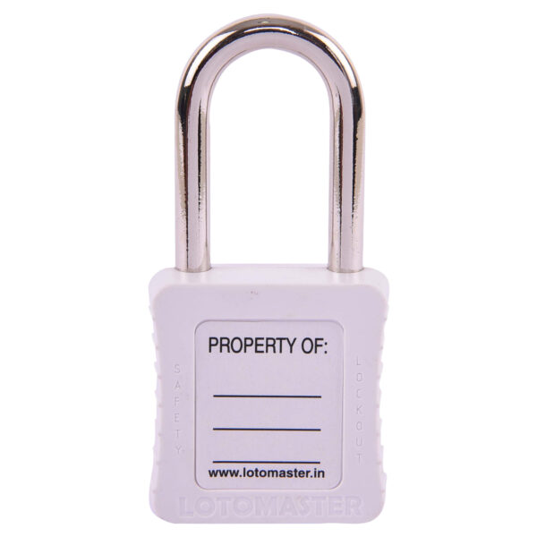 Safety Lockout Padlock 38mm Keyed Different White - Image 2