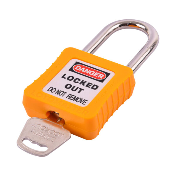 Safety Lockout Padlocks 6 Master Keyed 38mm Yellow - Image 3