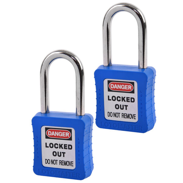 Safety Lockout Padlocks 2 Keyed Alike 38mm Blue-Poland