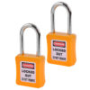 Safety Lockout Padlocks 2 Keyed Alike 38mm Yellow-Belgium