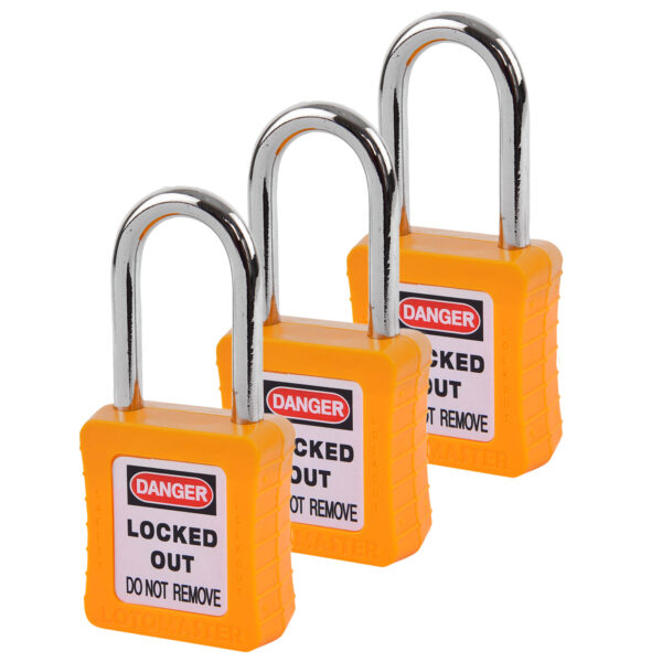 Safety-Lockout-Padlocks-3-Keyed-Alike-38mm-Yellow