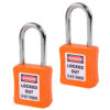 Safety Lockout Padlocks 2 Keyed Alike 38mm Orange-Italy