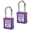 Safety Lockout Padlocks 2 Keyed Alike 38mm Violet