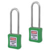 Safety Lockout Padlocks 2 Keyed Alike 75mm Green