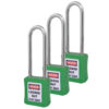 Safety Lockout Padlocks 3 Master Keyed 75mm Green