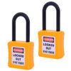 De-Electric Lockout Padlocks 2 Keyed Alike 38mm Yellow