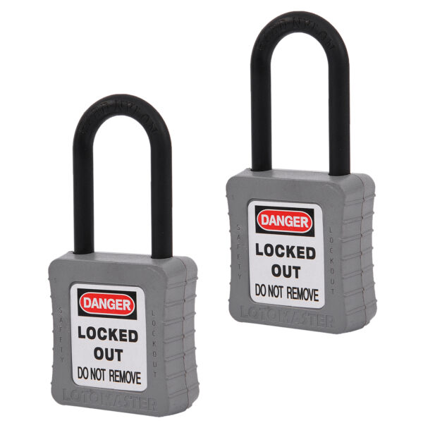 De-Electric Lockout Padlocks 2 Keyed Alike 38mm Grey