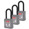 De-Electric Lockout Padlocks 3 Master Keyed 38mm Grey