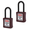 De-Electric Lockout Padlocks 2 Keyed Alike 38mm Brown