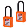 De-Electric Lockout Padlocks 2 Keyed Alike 38mm Orange