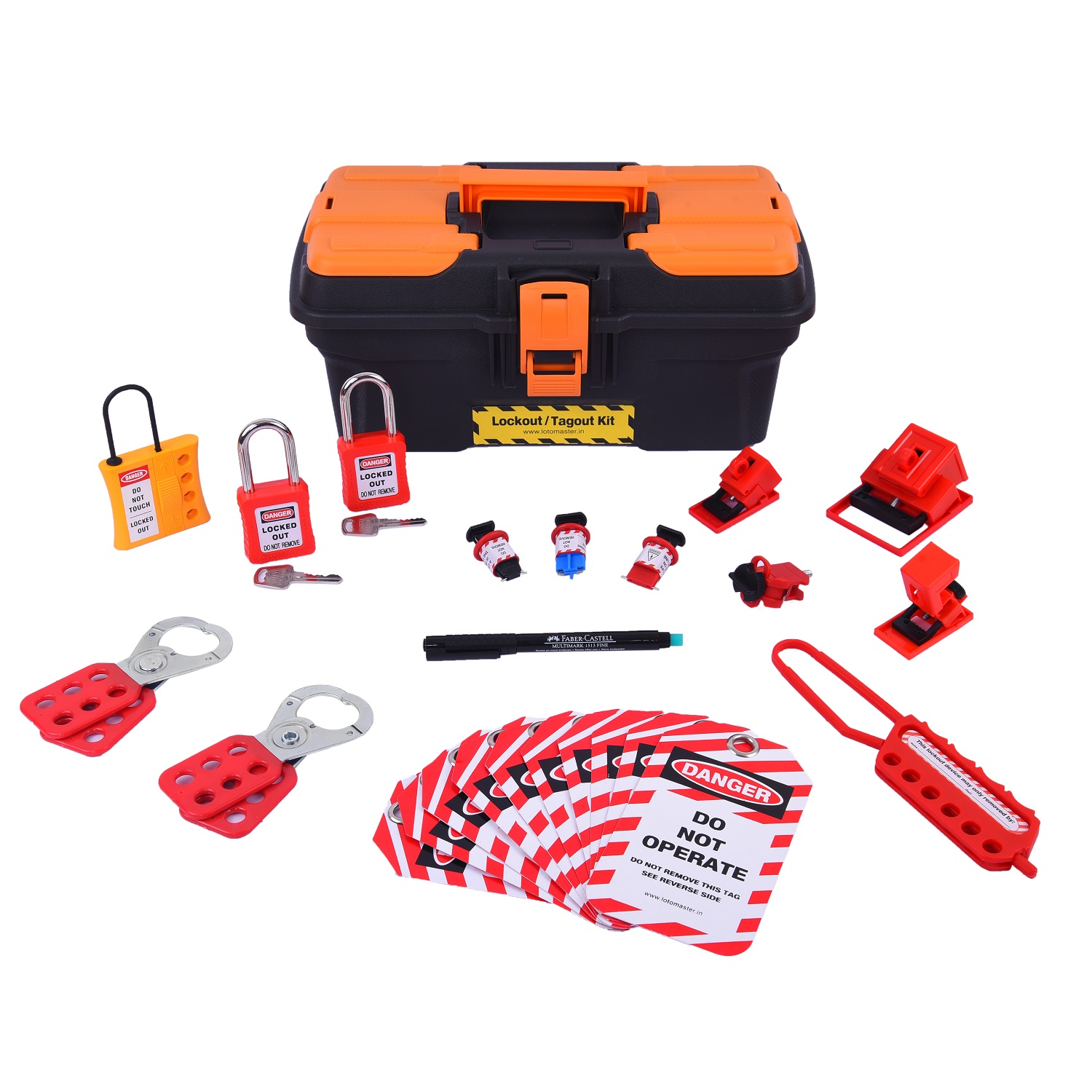 Basic Electrical Loto Kit - Delivery to Ireland, UK, Sweden, Finland
