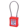 safety cable padlock red